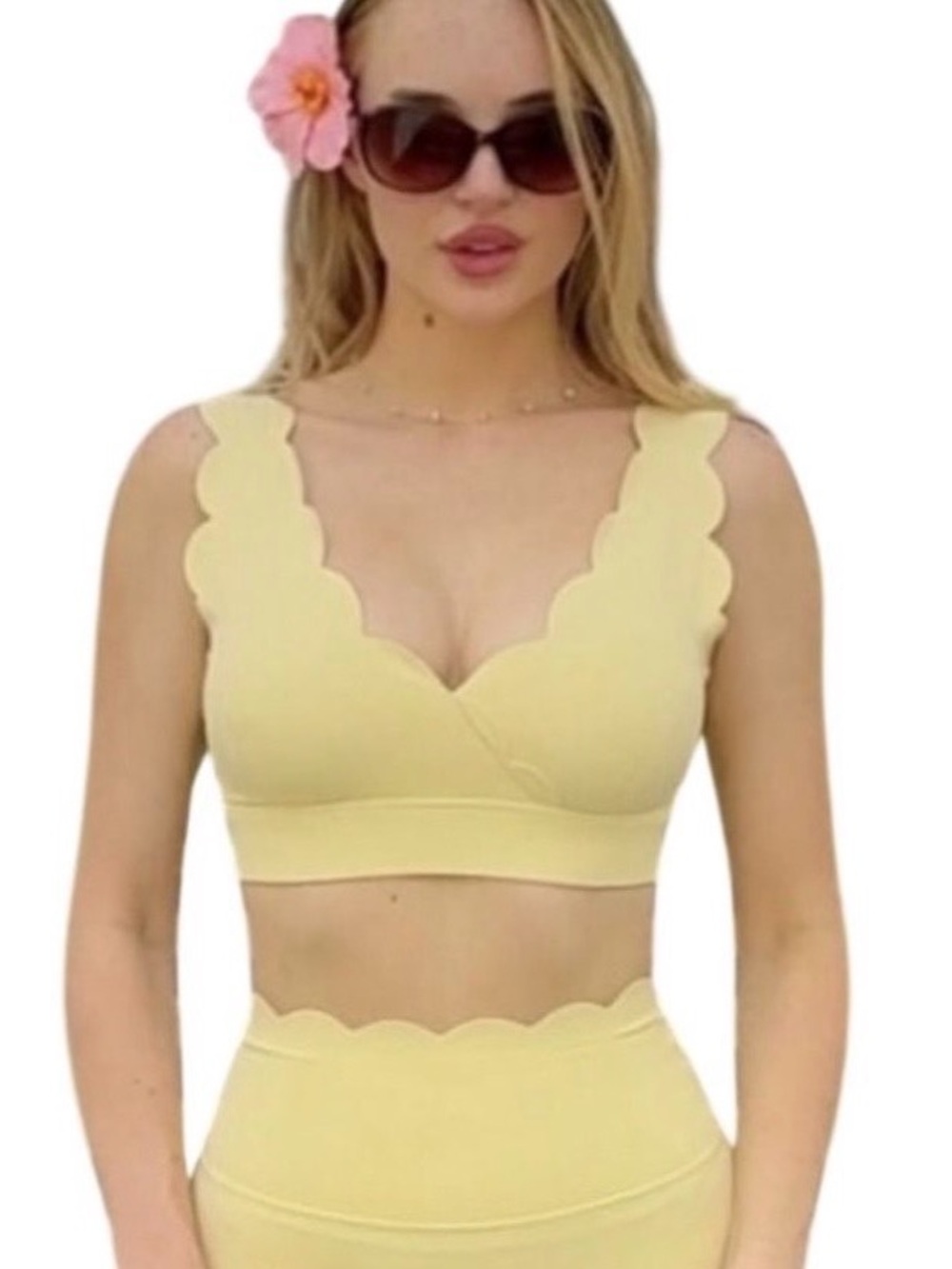 WISKII SOUFFLÉ SPORTS BRA in color Lemon drop size M (US 4)